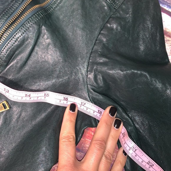 ❌SOLD Lauren Ralph Lauren Burnished Leather Biker Jacket - Picture 9 of 11